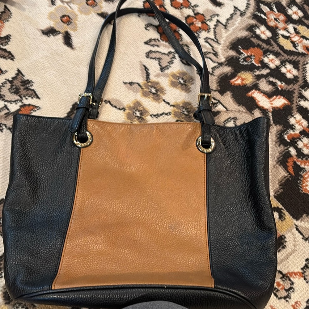 Michael Kors, tan and black purse